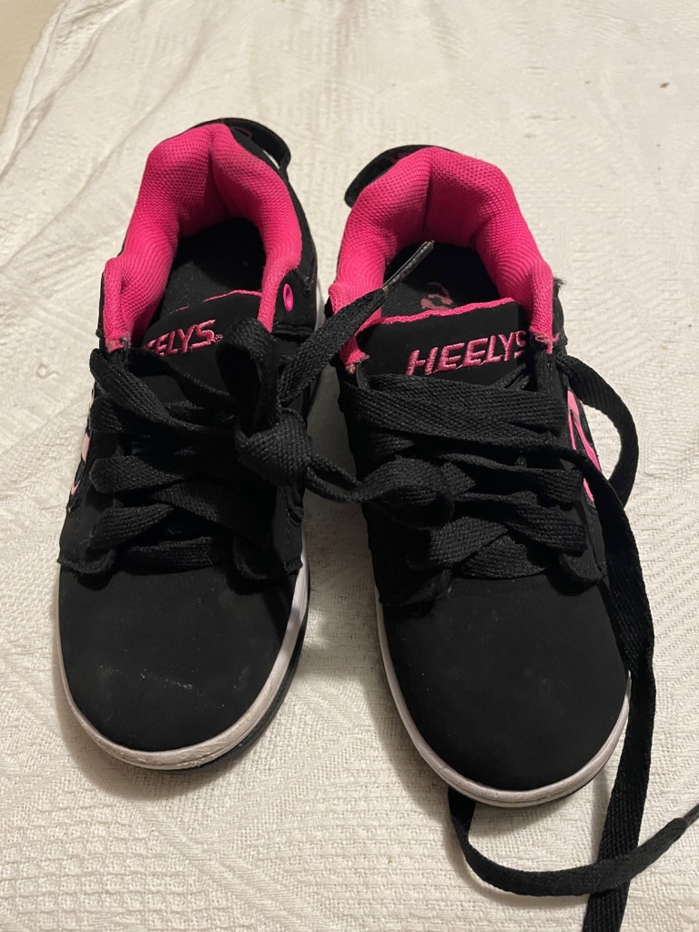 Heelys Women's Black and Hot Pink Lace-Up Skate Sneakers - Picture 2 of 4